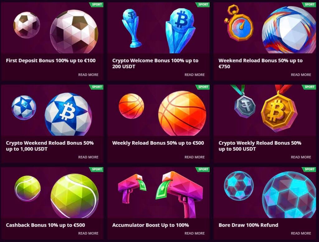 all sports bonuses at malina casino