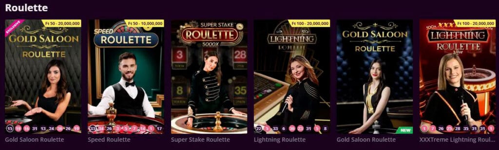 Giochi di roulette del casinò di Malina