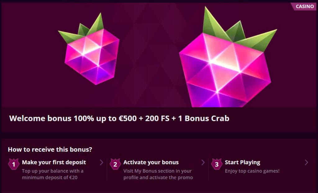 bonus di benvenuto casinò malina